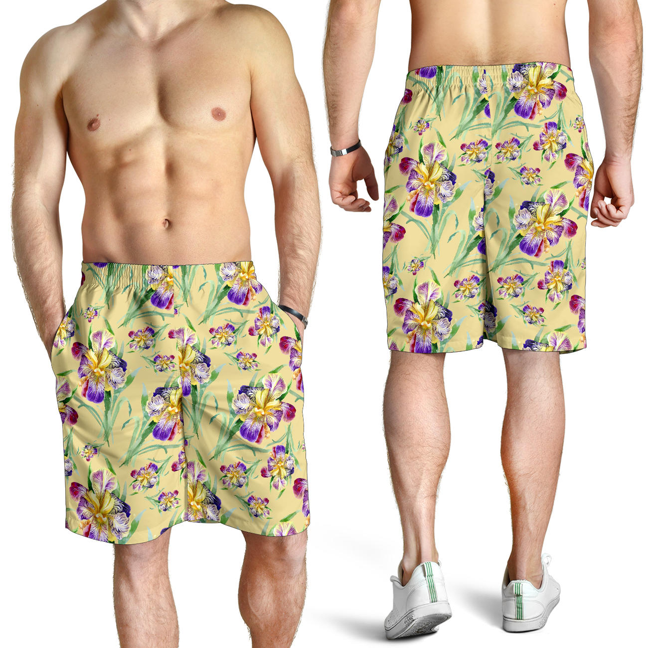 Iris Pattern Print Design IR06 Mens Shorts