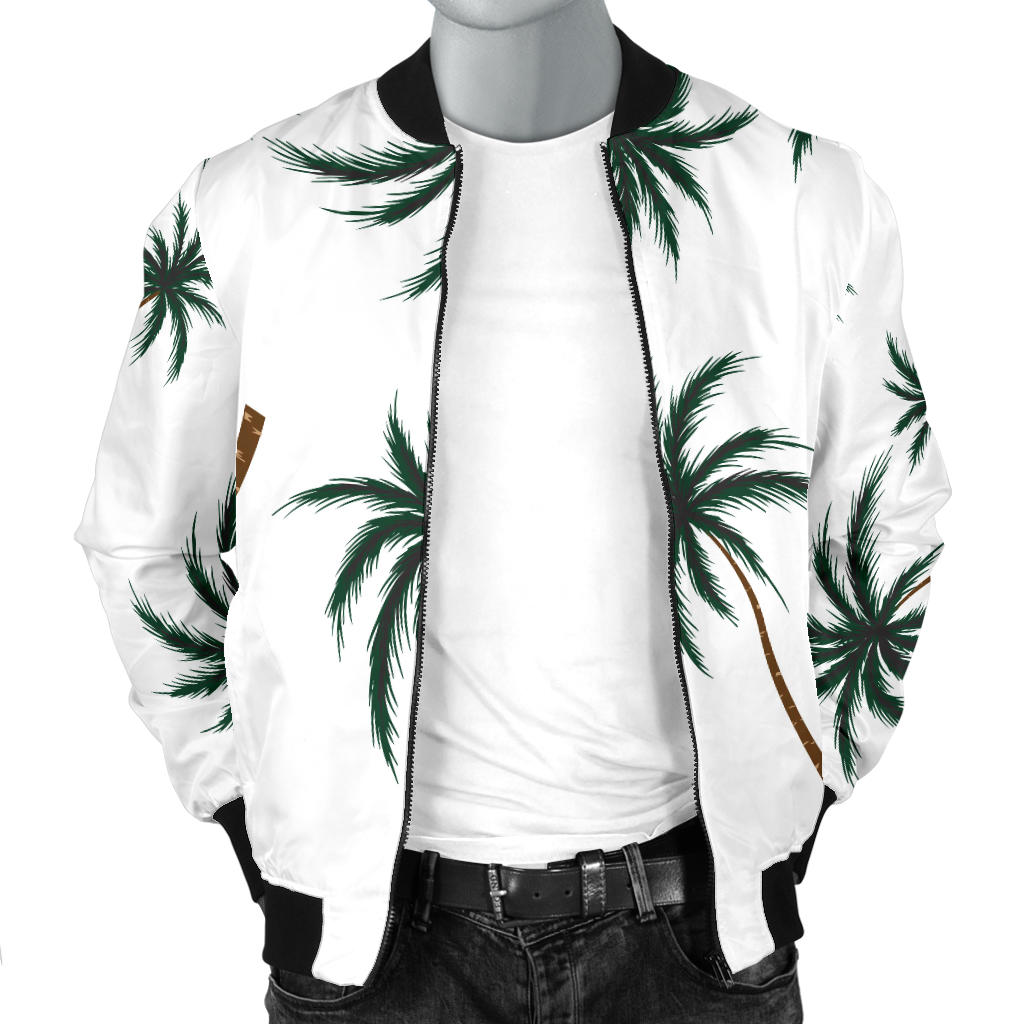Palm Tree Pattern Print Design PT07 Men Bomber Jacket