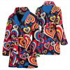 Heart Pattern Print Design HE08 Women Bathrobe