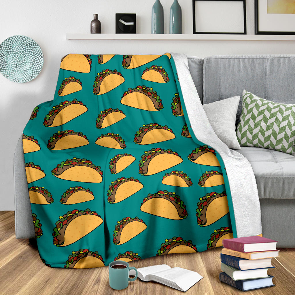 Taco Pattern Print Design TC07 Fleece Blanket