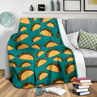 Taco Pattern Print Design TC07 Fleece Blanket