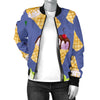 Ice Cream Pattern Print Design IC03 Women Bomber Jacket