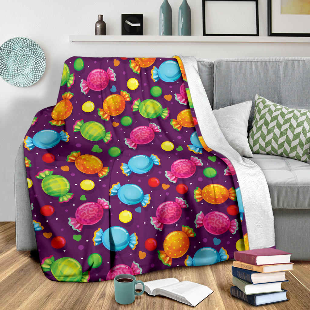 Candy Pattern Print Design CA05 Fleece Blanket