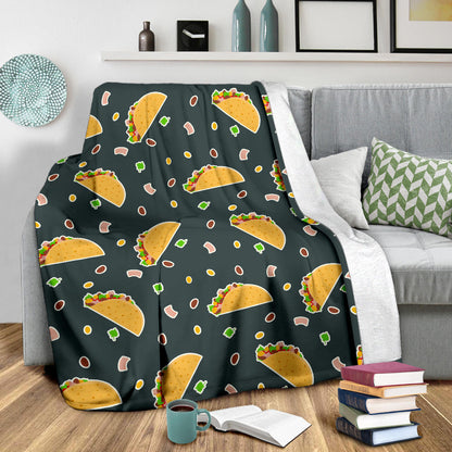 Taco Pattern Print Design TC02 Fleece Blanket