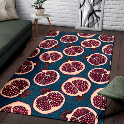 Pomegranate Pattern Print Design PG02 Area Rugs