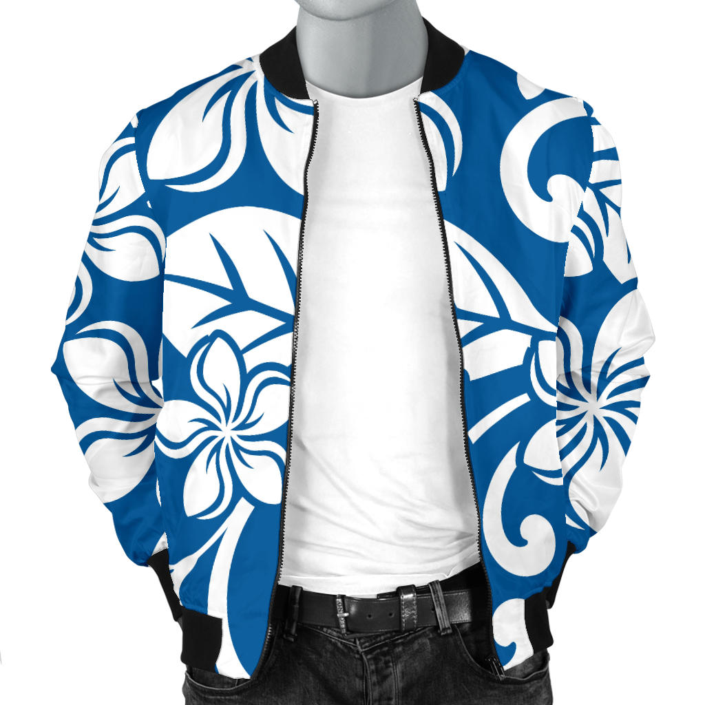 Plumeria Pattern Print Design PM013 Men Bomber Jacket
