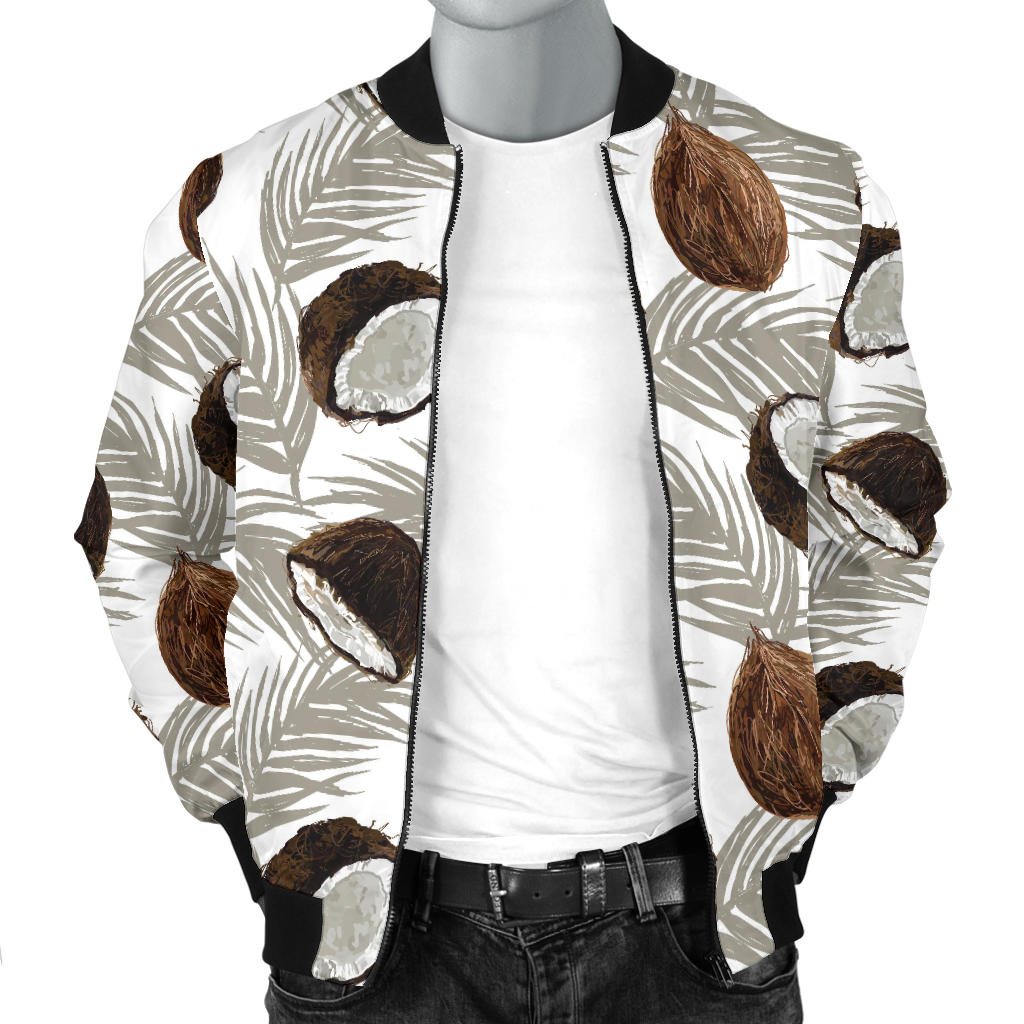 Coconut Pattern Print Design CN03 Men Bomber Jacket