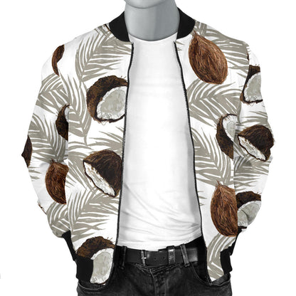 Coconut Pattern Print Design CN03 Men Bomber Jacket