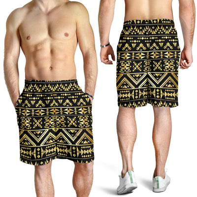 Gold Aztec Tribal Mens Shorts