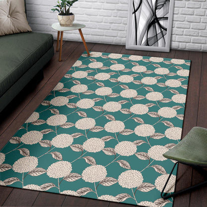 Hydrangea Pattern Print Design HD03 Area Rugs