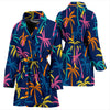 Palm Tree Pattern Print Design PT013 Women Bathrobe