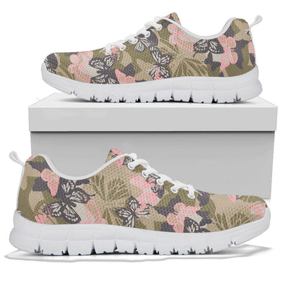 Butterfly camouflage Sneakers White Bottom Shoes