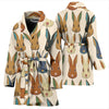 Rabbit Pattern Print Design RB04 Women Bathrobe