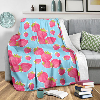 Strawberry Pattern Print Design SB04 Fleece Blanket