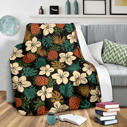 Hawaiian Themed Pattern Print Design H08 Fleece Blanket