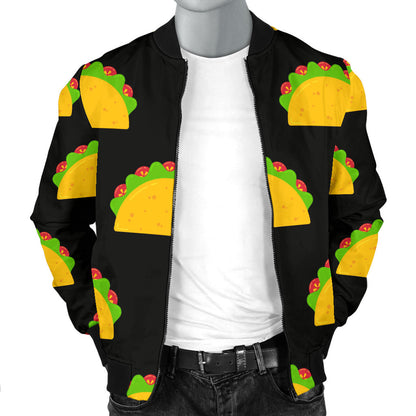 Taco Pattern Print Design TC06 Men Bomber Jacket