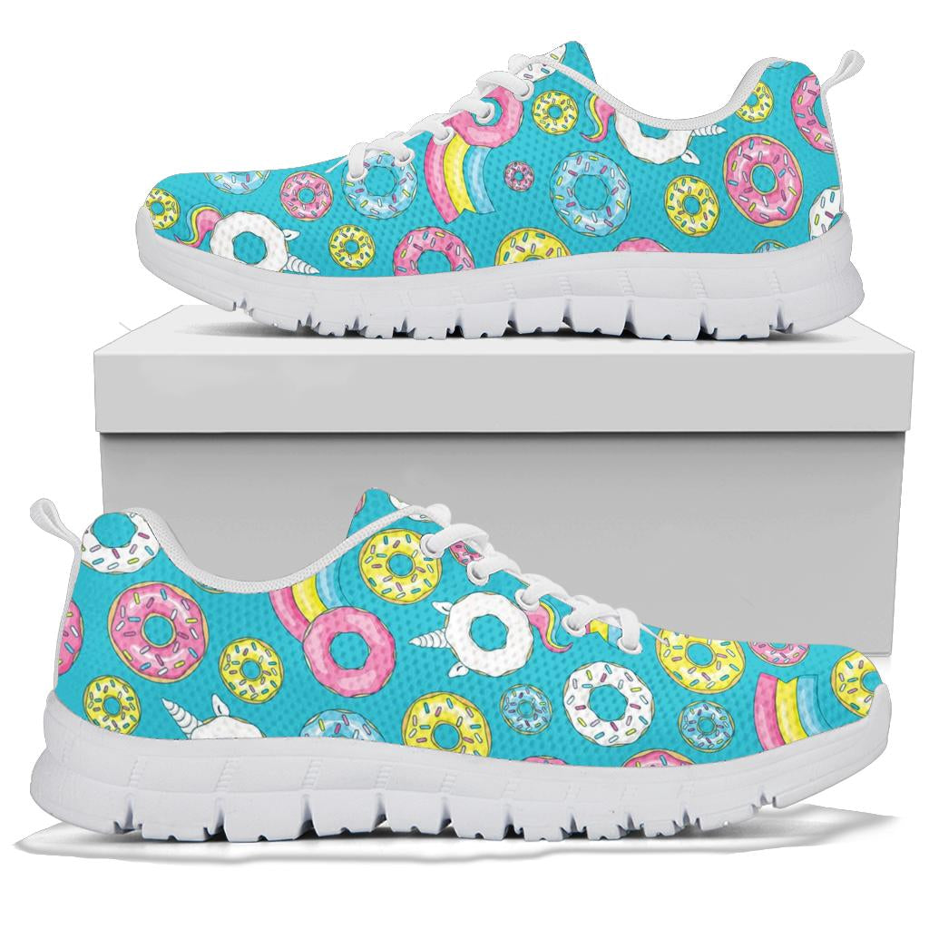 Donut Pattern Print Design DN013 Sneakers White Bottom Shoes