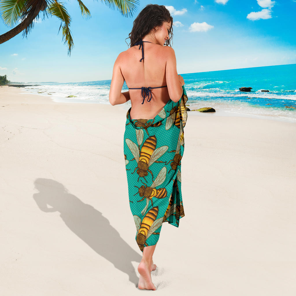 Bee Pattern Print Design BEE04 Sarong Pareo Wrap