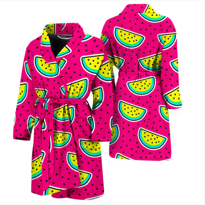 Watermelon Pattern Print Design WM04 Men Bathrobe