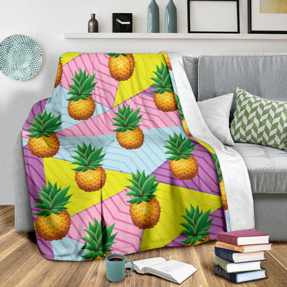 Pineapple Pattern Print Design PP05 Fleece Blanket
