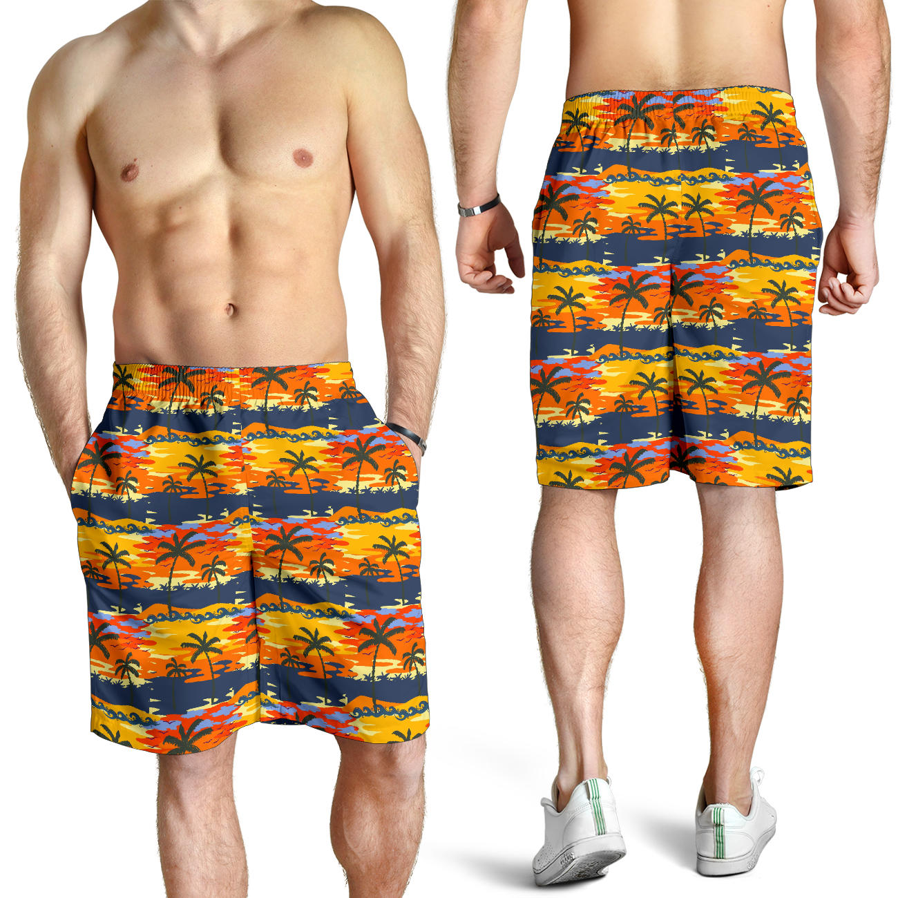 Palm Tree Pattern Print Design PT010 Mens Shorts