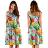 Tropical Fruits Pattern Print Design TF01 Midi Dress