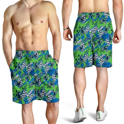 Motocross Pattern Print Design 04 Mens Shorts
