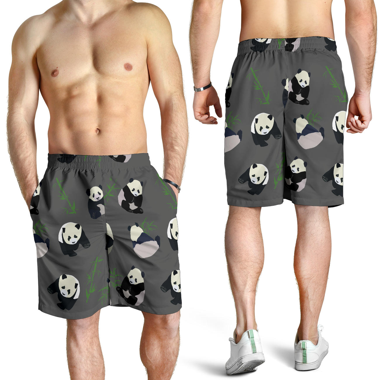 Panda Pattern Print Design A06 Mens Shorts