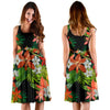 Amaryllis Pattern Print Design AL07 Midi Dress
