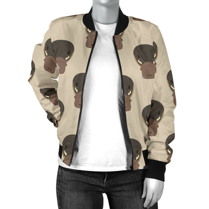 Platypus Pattern Print Design A03 Women's Bomber Jacket