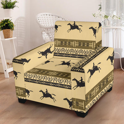 Horse Pattern Prnt Armchair Slipcover