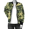 Camouflage Dinosaur Pattern Print Design 03 Women's Bomber Jacket