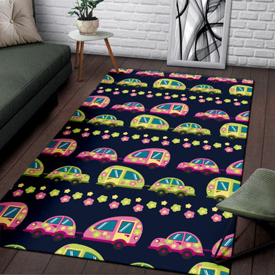 Camper Cute Camping Design No 3 Print Area Rugs