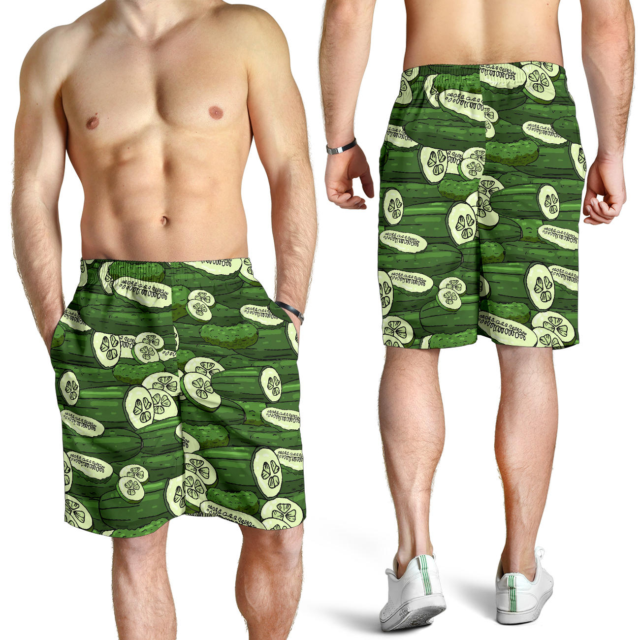 Cucumber Pattern Print Design CC01 Mens Shorts