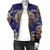 Sea Turtle Pattern Print Design T05 Women Bomber Jacket