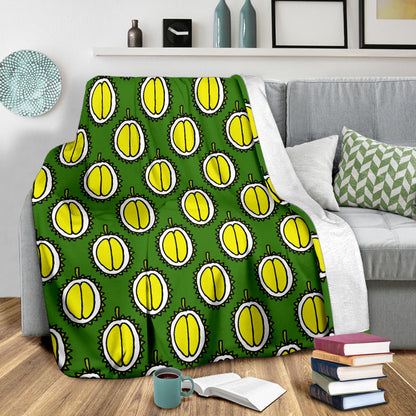 Durian Pattern Print Design DR01 Fleece Blanket