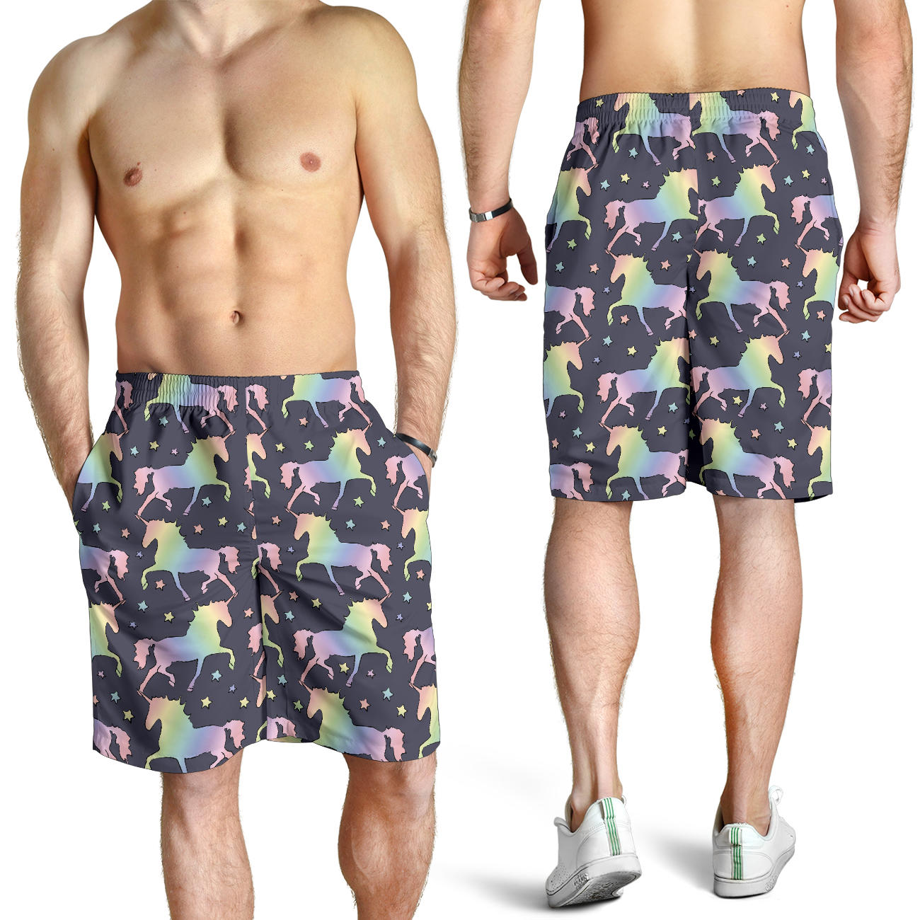 Rainbow Pattern Print Design A05 Mens Shorts