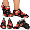 Red Hibiscus Pattern Print Design HB021 Aqua Water Shoes