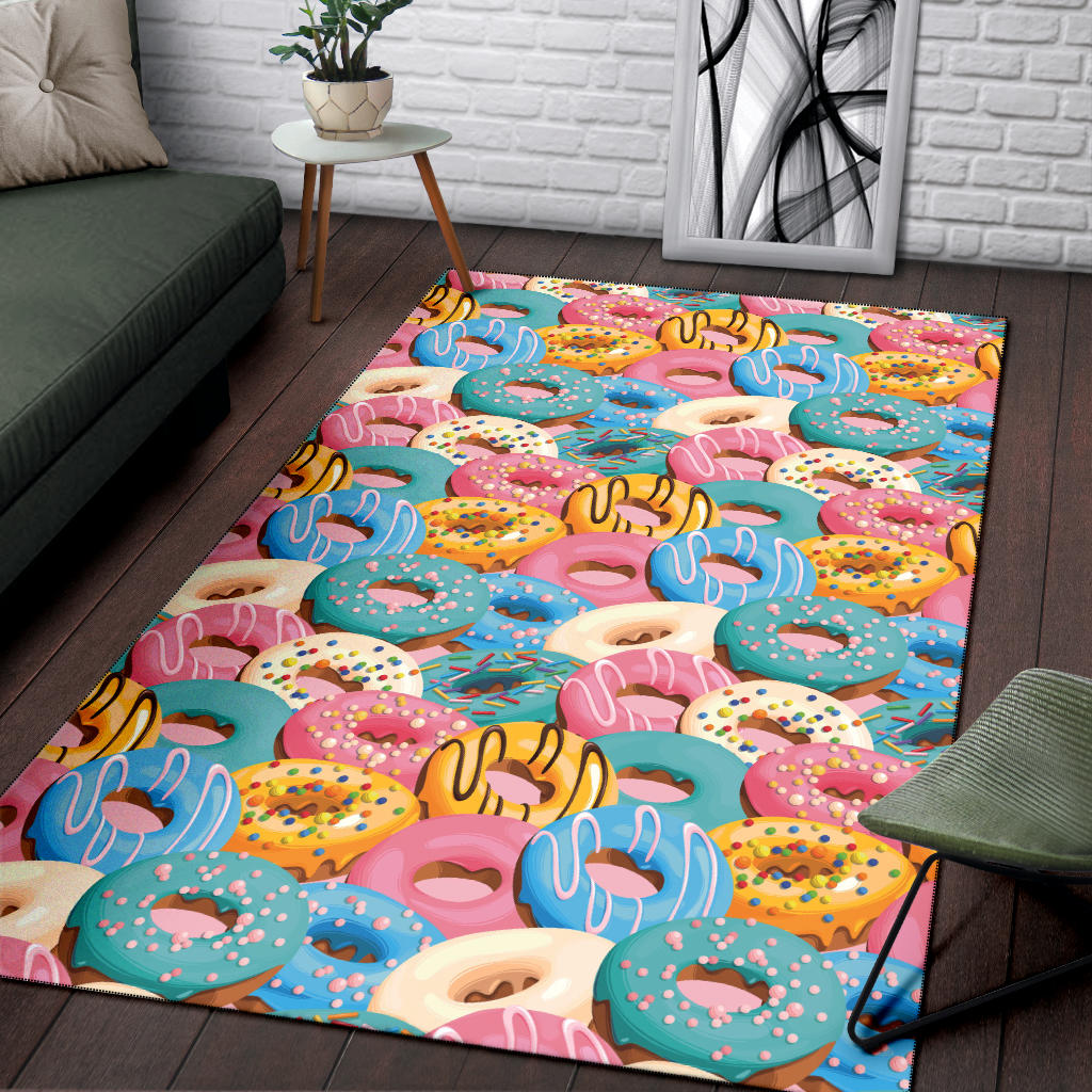 Donut Pattern Print Design DN01 Area Rugs