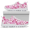 Cherry Blossom Pattern Print Design CB02 Sneakers White Bottom Shoes