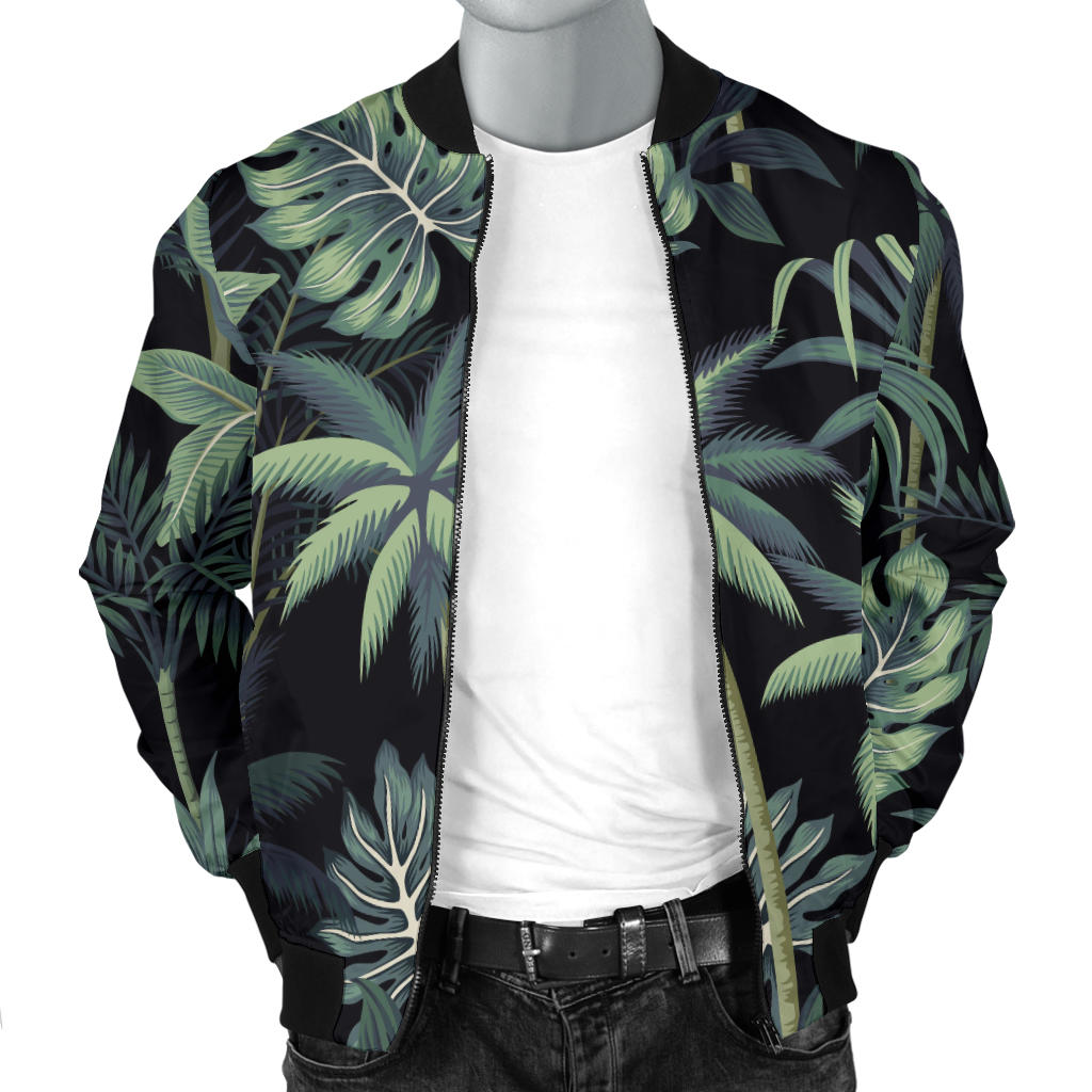 Rainforest Pattern Print Design RF02 Men Bomber Jacket
