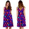 Heart Pixel Pattern Print Design HE03 Midi Dress