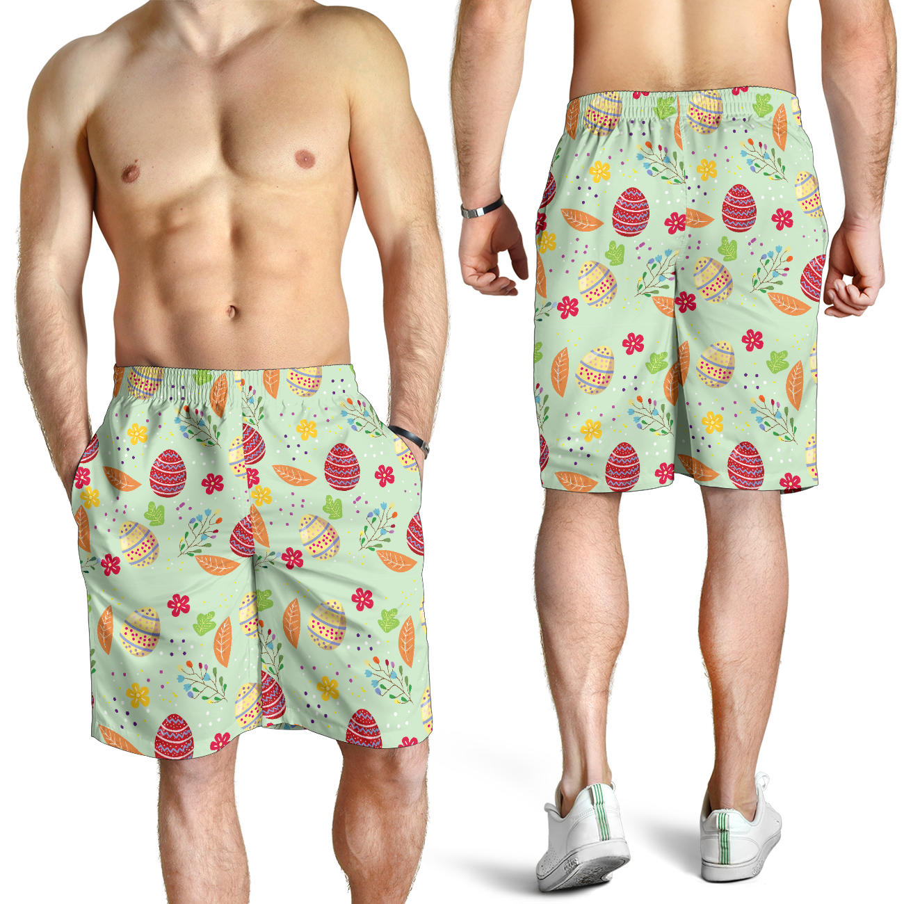 Easter Eggs Pattern Print Design RB07 Mens Shorts