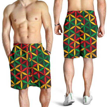 Rasta Pattern Print Design A04 Mens Shorts