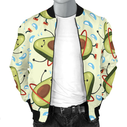 Avocado Pattern Print Design AC02 Men Bomber Jacket