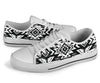 Tribal indians native aztec White Bottom Low Top Shoes