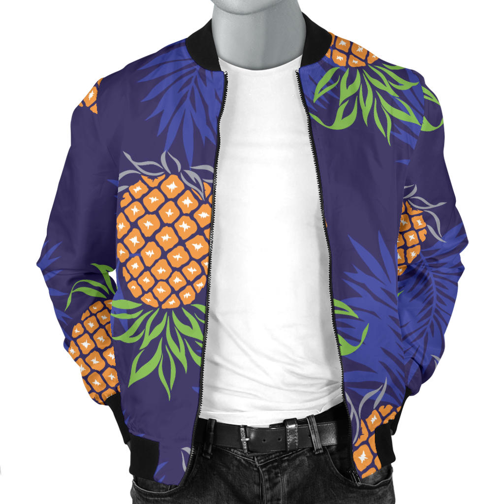 Pineapple Pattern Print Design PP02 Men Bomber Jacket