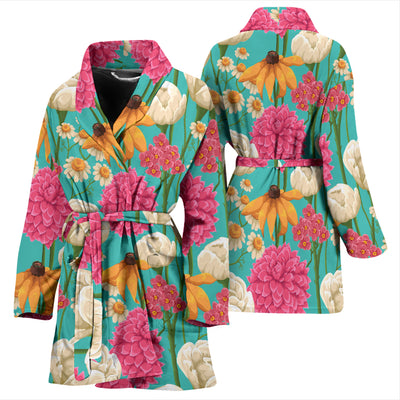 Summer Floral Pattern Print Design SF07 Women Bathrobe