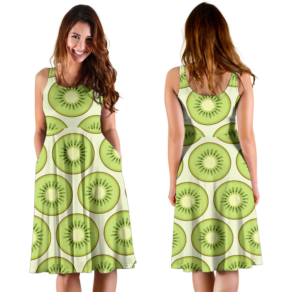 Kiwi Pattern Print Design KW02 Midi Dress