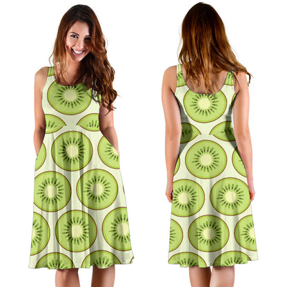 Kiwi Pattern Print Design KW02 Midi Dress
